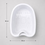 Ionic foot spa basin measuring 48 cm long and 38 cm wide
