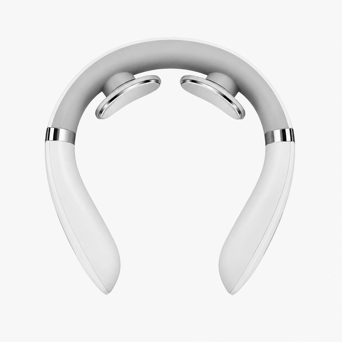 EMS neck massager viewed from the front showing the open horseshoe shape
