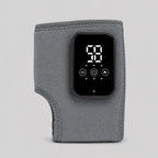 Heated foot massager wrap in grey with digital display and touch controls
