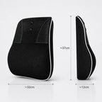 Cushion measuring 32cm wide, 37cm tall and 12cm deep, shown front and side