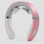 EMS neck massager in pink and white