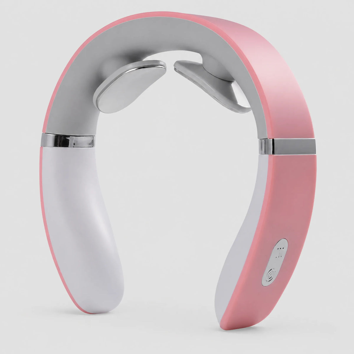 EMS neck massager in pink and white