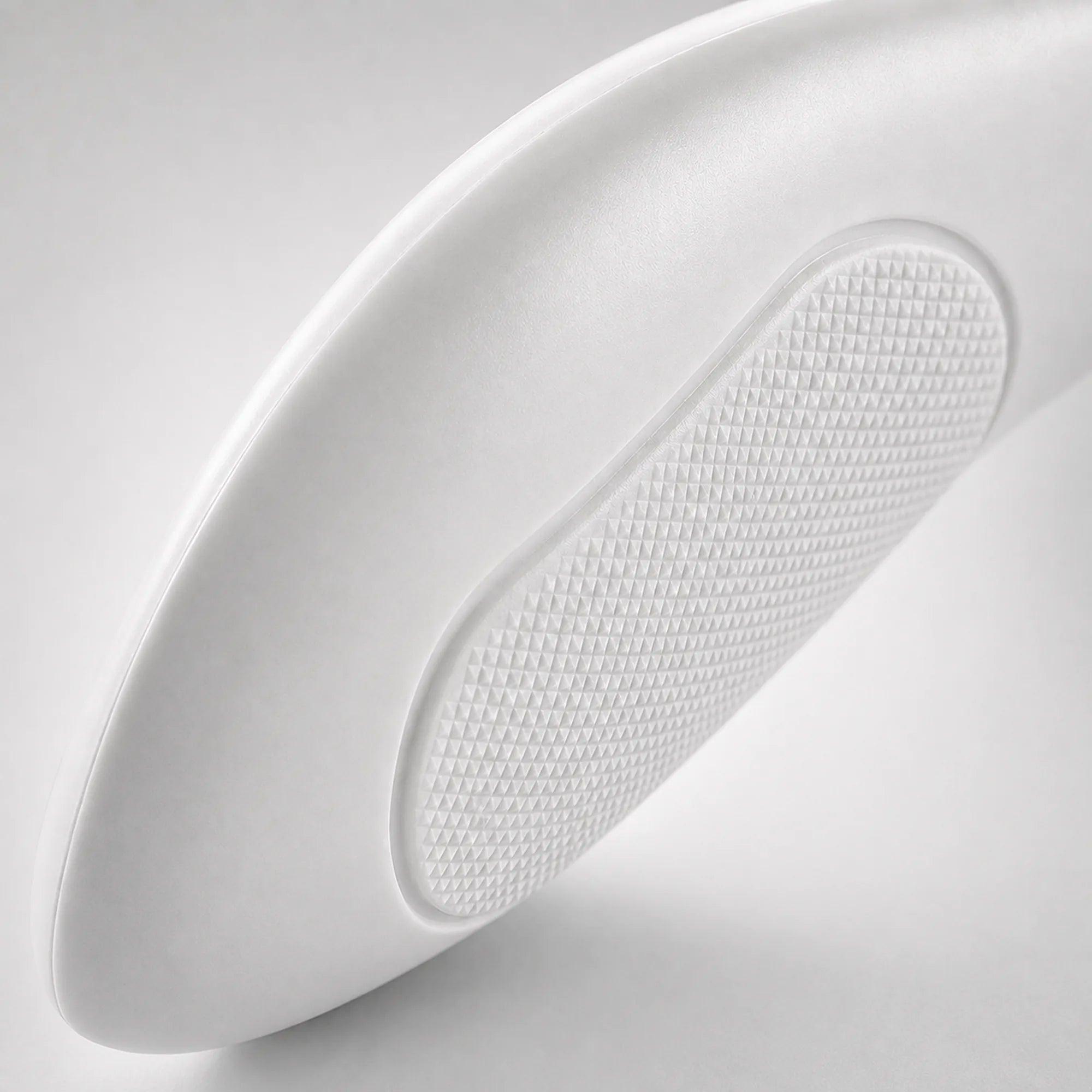 Close view of the textured non-slip panel on the inside of the arm