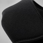 Close view of the soft brushed fabric and stitched edge of the wrap