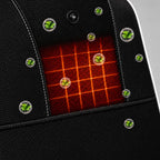Close view of the glowing heat panel with wormwood elements around it