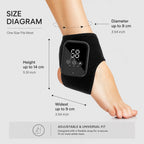 Size guide showing the wrap fits up to 14cm high and 9cm across, one size fits most