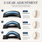 Three adjustable arch settings from gentle to deep stretch, shown side by side